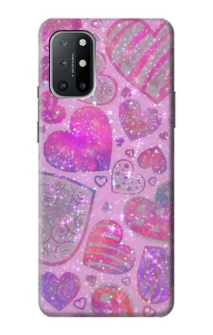 S3710 Coeur d'amour rose Etui Coque Housse pour OnePlus 8T