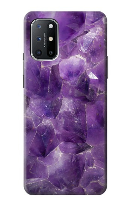 S3713 Graphique violet améthyste à quartz imprimé Etui Coque Housse pour OnePlus 8T