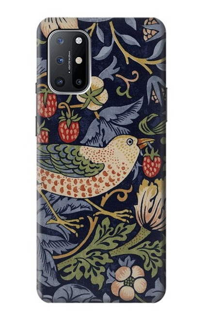 S3791 William Morris Strawberry Thief Fabric Etui Coque Housse pour OnePlus 8T