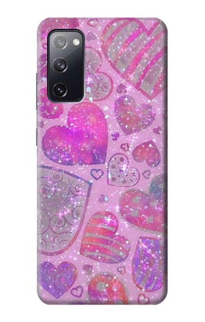 S3710 Coeur d'amour rose Etui Coque Housse pour Samsung Galaxy S20 FE