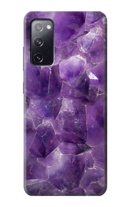 S3713 Graphique violet améthyste à quartz imprimé Etui Coque Housse pour Samsung Galaxy S20 FE