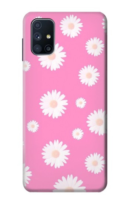 S3500 Motif floral rose Etui Coque Housse pour Samsung Galaxy M51