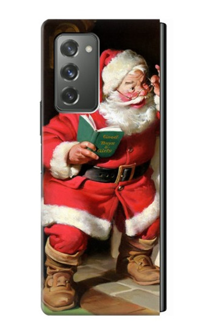 S1417 Père Noël Joyeux Noël Etui Coque Housse pour Samsung Galaxy Z Fold2 5G