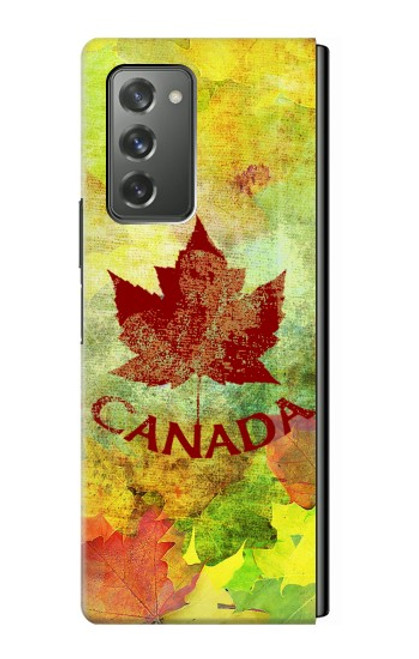 S2523 Canada Feuille d'érable d'automne Etui Coque Housse pour Samsung Galaxy Z Fold2 5G