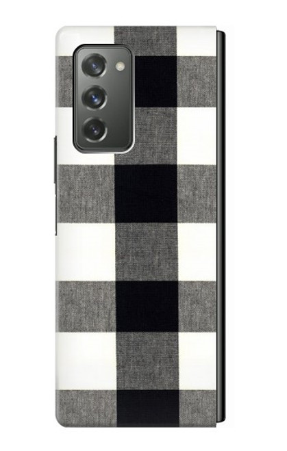 S2842 Noir et blanc Buffle motif de vérification Etui Coque Housse pour Samsung Galaxy Z Fold2 5G