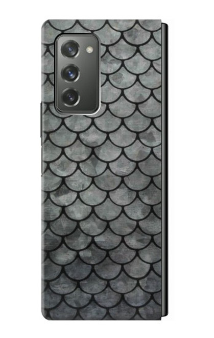 S2950 Echelle Argent Poisson Etui Coque Housse pour Samsung Galaxy Z Fold2 5G