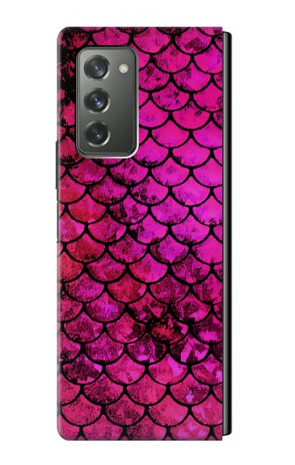 S3051 Rose Sirène écailles de poisson Etui Coque Housse pour Samsung Galaxy Z Fold2 5G