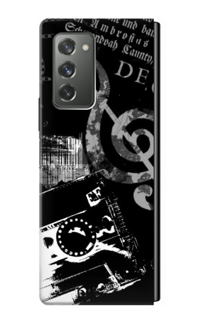 S3197 Musique Cassette note Etui Coque Housse pour Samsung Galaxy Z Fold2 5G