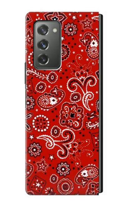 S3354 Rouge classique Bandana Etui Coque Housse pour Samsung Galaxy Z Fold2 5G