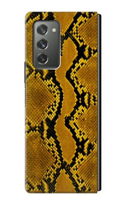 S3365 Python Imprimer Jaune graphique Peau Etui Coque Housse pour Samsung Galaxy Z Fold2 5G