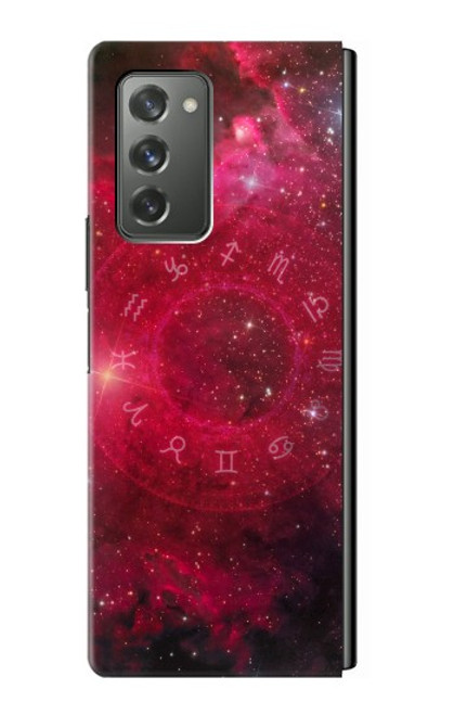 S3368 Zodiaque Rouge Galaxie Etui Coque Housse pour Samsung Galaxy Z Fold2 5G