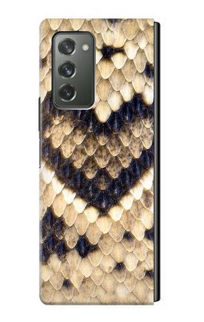 S3417 Diamant Rattle Serpent graphique Imprimer Etui Coque Housse pour Samsung Galaxy Z Fold2 5G