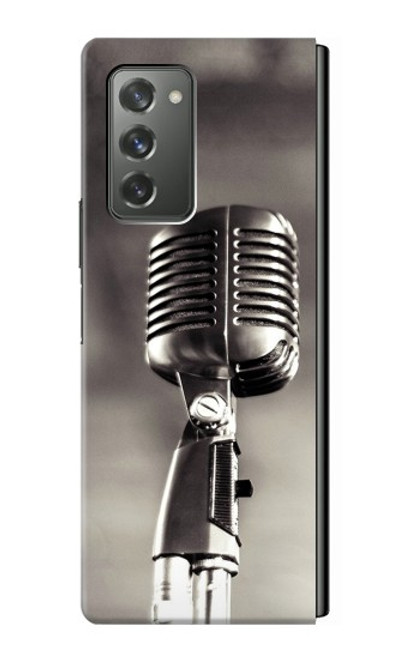 S3495 Microphone millésimé Etui Coque Housse pour Samsung Galaxy Z Fold2 5G