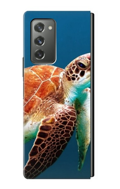 S3497 Vert tortue de mer Etui Coque Housse pour Samsung Galaxy Z Fold2 5G