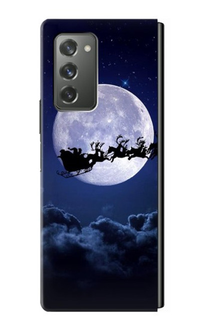 S3508 Noël Père Noël Lune Etui Coque Housse pour Samsung Galaxy Z Fold2 5G