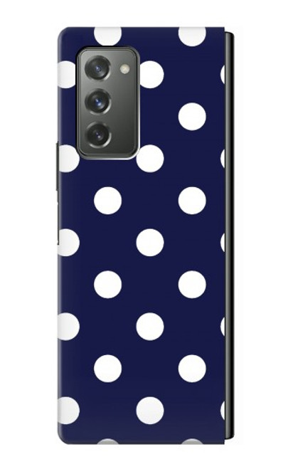 S3533 Bleu à pois Etui Coque Housse pour Samsung Galaxy Z Fold2 5G