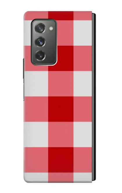 S3535 Rouge vichy Etui Coque Housse pour Samsung Galaxy Z Fold2 5G