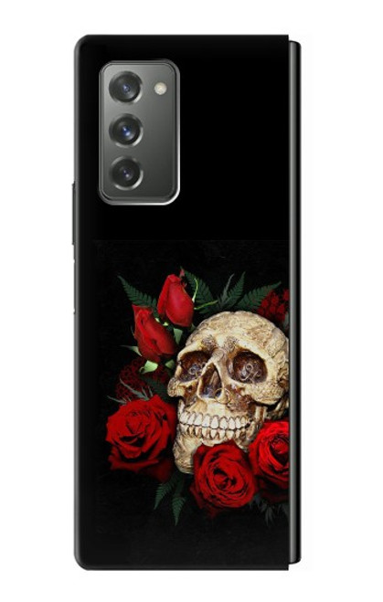 S3753 Roses de crâne gothique sombre Etui Coque Housse pour Samsung Galaxy Z Fold2 5G