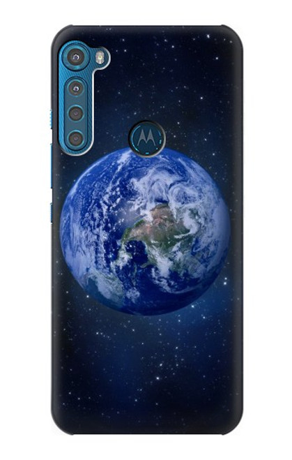 S3430 Bleu planète Etui Coque Housse pour Motorola One Fusion+