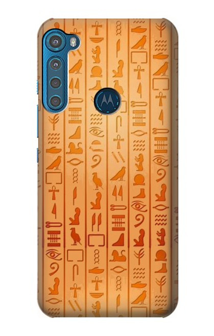 S3440 Hiéroglyphes égyptiens Etui Coque Housse pour Motorola One Fusion+