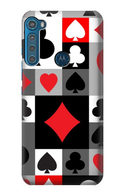 S3463 Costume Poker Carte Etui Coque Housse pour Motorola One Fusion+