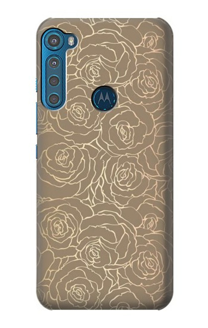 S3466 Motif Rose d'or Etui Coque Housse pour Motorola One Fusion+