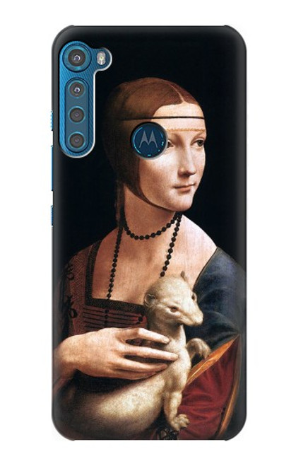 S3471 Lady hermine Leonardo da Vinci Etui Coque Housse pour Motorola One Fusion+