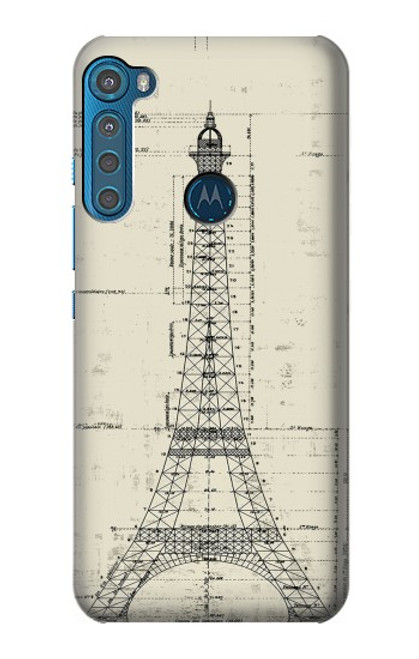 S3474 Dessin Architectural Eiffel Etui Coque Housse pour Motorola One Fusion+