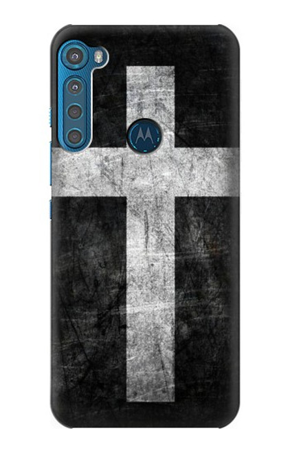 S3491 Croix chrétienne Etui Coque Housse pour Motorola One Fusion+