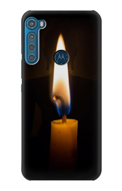 S3530 Bouddha bougie allumée Etui Coque Housse pour Motorola One Fusion+