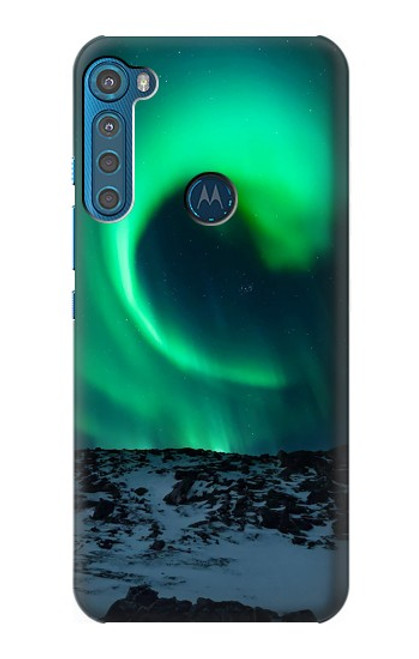 S3667 Aurora Northern Light Etui Coque Housse pour Motorola One Fusion+
