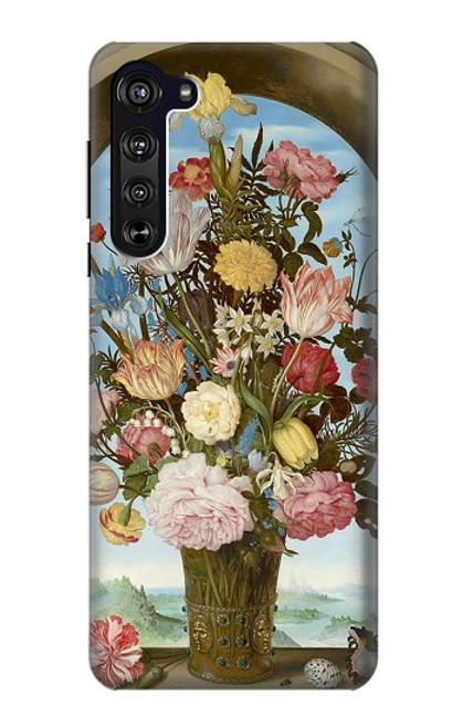 S3749 Vase de fleurs Etui Coque Housse pour Motorola Edge