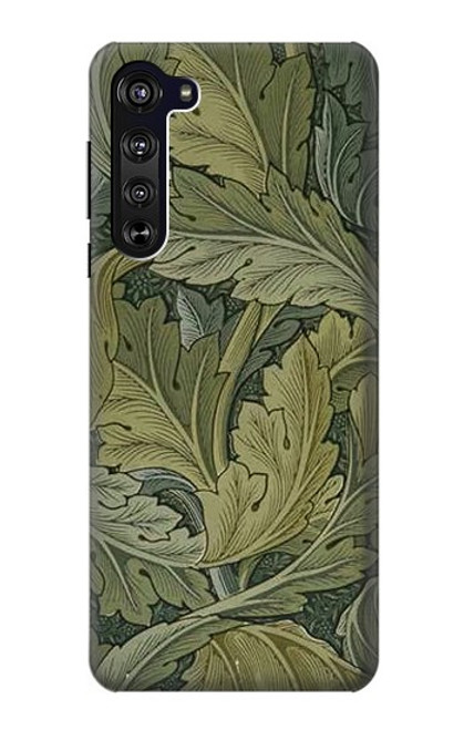 S3790 William Morris Acanthus Leaves Etui Coque Housse pour Motorola Edge