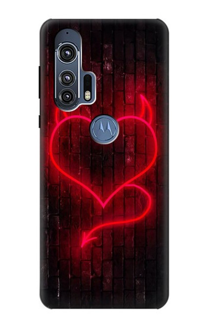 S3682 Cœur du diable Etui Coque Housse pour Motorola Edge+