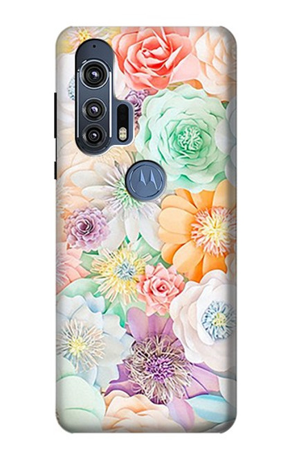 S3705 Fleur florale pastel Etui Coque Housse pour Motorola Edge+