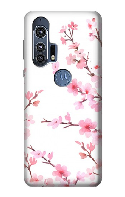 S3707 Fleur de cerisier rose fleur de printemps Etui Coque Housse pour Motorola Edge+