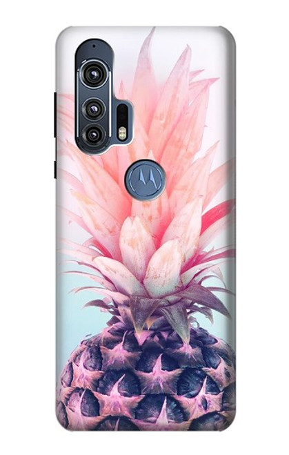 S3711 Ananas rose Etui Coque Housse pour Motorola Edge+