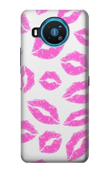 S2214 Bisous Lèvres roses Etui Coque Housse pour Nokia 8.3 5G