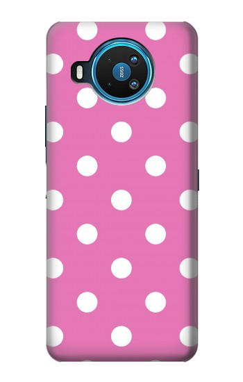 S2358 Rose à pois Etui Coque Housse pour Nokia 8.3 5G