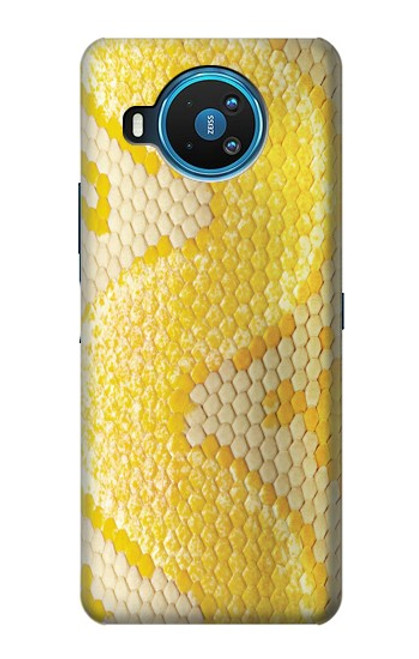 S2713 Serpent jaune imprimé graphique Peau Etui Coque Housse pour Nokia 8.3 5G