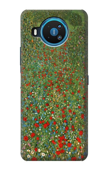 S2872 Gustav Klimt Champ de Coquelicots Etui Coque Housse pour Nokia 8.3 5G