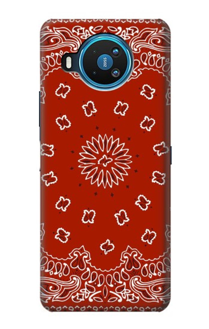 S3355 Motif Bandana Rouge Etui Coque Housse pour Nokia 8.3 5G