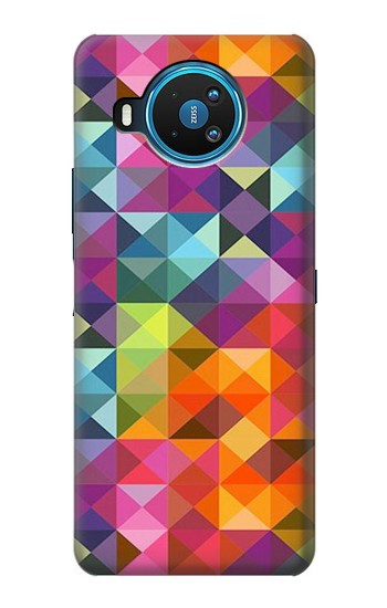 S3477 Motif abstrait de diamant Etui Coque Housse pour Nokia 8.3 5G