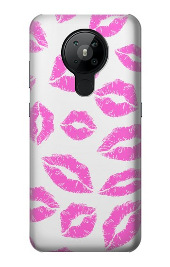 S2214 Bisous Lèvres roses Etui Coque Housse pour Nokia 5.3