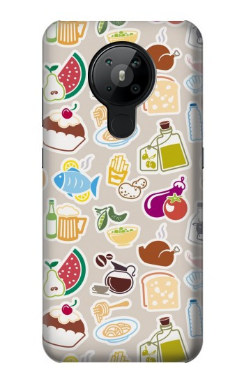S2321 Aliments et boissons sans soudure Etui Coque Housse pour Nokia 5.3