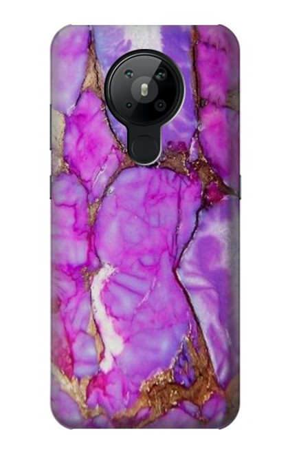 S2907 Violet Turquoise Pierre Etui Coque Housse pour Nokia 5.3