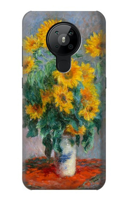 S2937 Claude Monet Bouquet de tournesols Etui Coque Housse pour Nokia 5.3