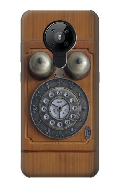 S3146 Mur Antique Retro Ligne téléphonique Etui Coque Housse pour Nokia 5.3