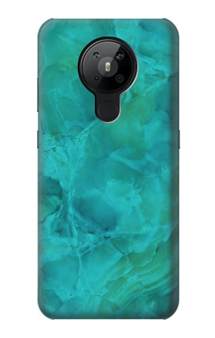 S3147 Aqua Marbre Pierre Etui Coque Housse pour Nokia 5.3