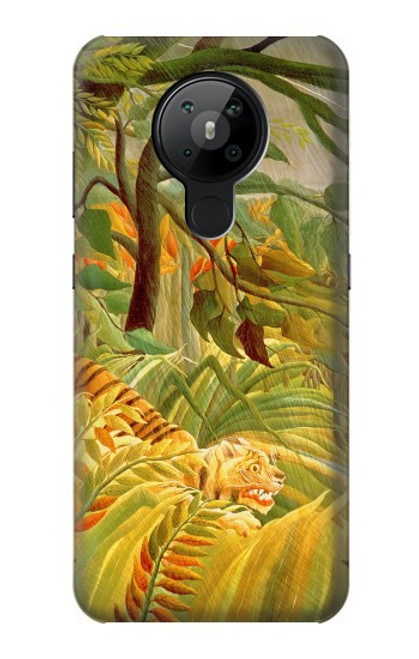 S3344 Henri Rousseau Tigre dans une tempête tropicale Etui Coque Housse pour Nokia 5.3